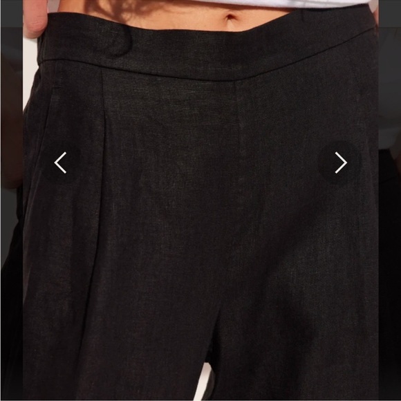 AYR Black Wide Leg 100% linen pants wide leg size small Women's Pants - Picture 2 of 10